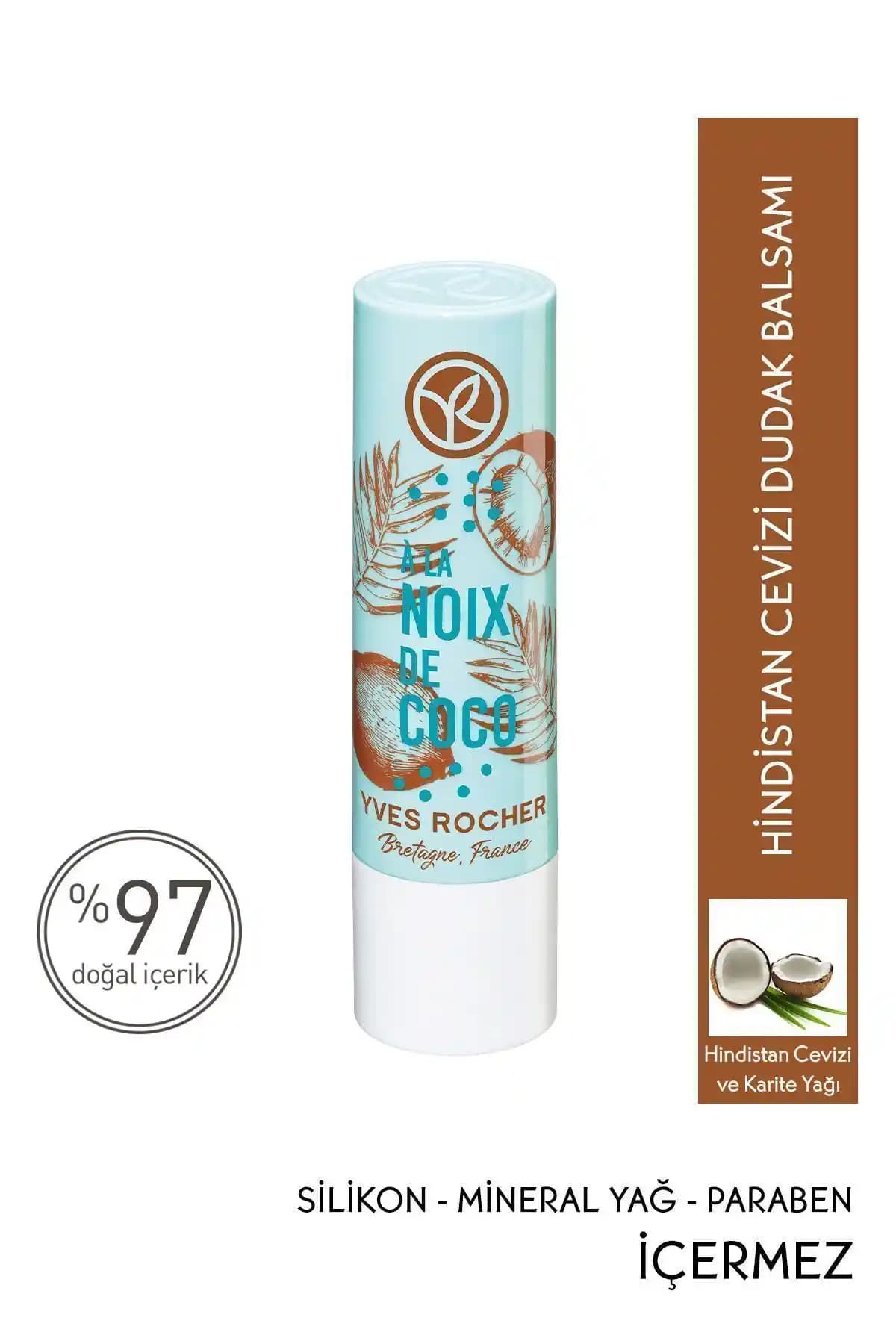 Yves Rocher Hindistan Cevizi Dudak Balsamı: Doğal Nemlendirme ve Koruma Sağlayan Ürün