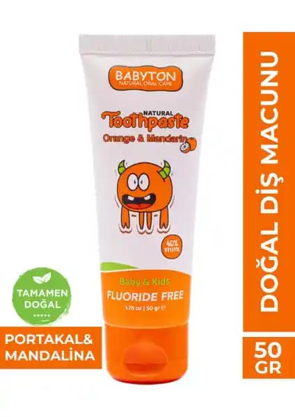 Babyton Doğal Portakal ve Mandalina Diş Macunu Çocuklar İçin Sağlıklı ve Lezzetli Temizlik Alternatifi