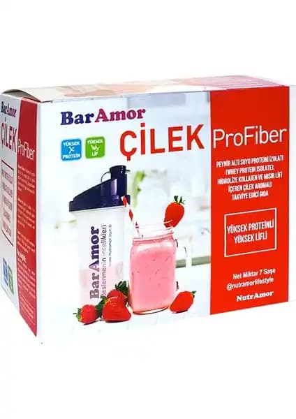 BarAmor Çilek ProFiber Sağlıklı Yaşam ve Spor Performansını Destekleyen Takviye