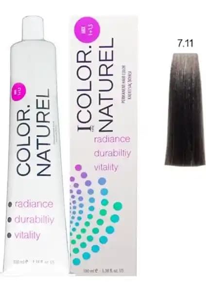 Color Naturel 7.11 Yoğun Küllü Kumral Saç Boyası Kalıcı ve Doğal Renk Seçeneği