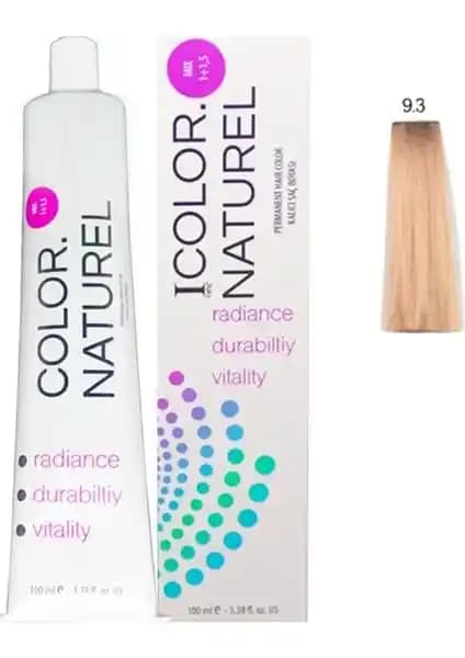Color Naturel 9.3 Altın Çok Açık Kumral Saç Boyası Kalıcı ve Doğal Görünüm Sağlar