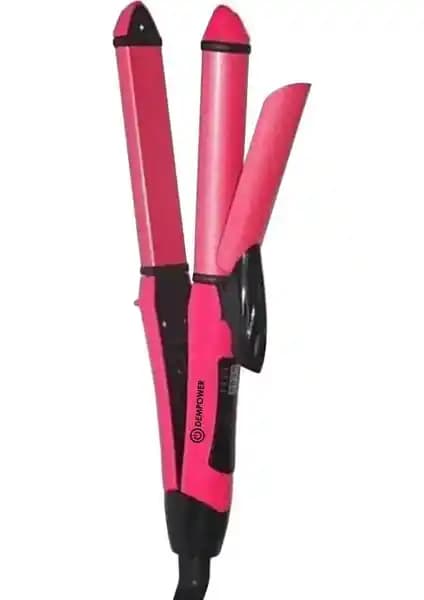 Dempower 2 In 1 Saç Düzleştirici ve Şekillendirici Pembe Renkli Çok Fonksiyonlu Tasarım