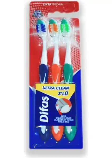 Difaş Ultra Clean Yumuşak Diş Fırçası Seti Günlük Ağız Bakımı İçin Güvenilir Çözüm
