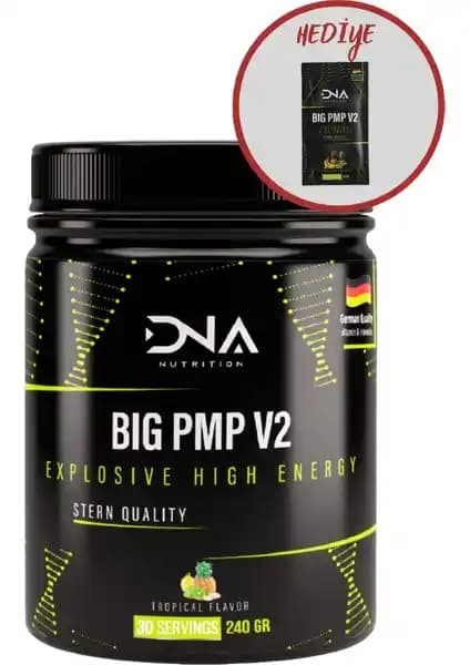 Dna Nutrition Big Pmp Pre-Workout Sporcular ve Aktif Bireyler İçin Enerji ve Performans Artırıcı Takviye