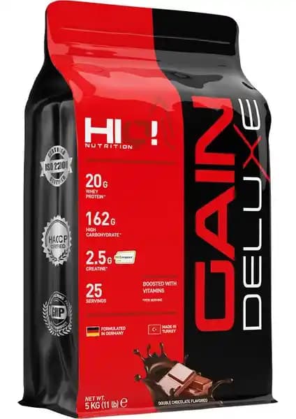 HIQ Nutrition Gain Deluxe 5 kg Çikolatalı Toz Takviye Kas ve Hacim Artırıcı Sağlıklı Beslenme