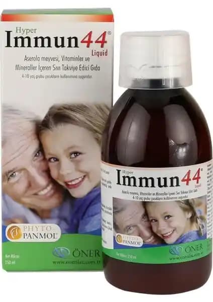Hyper Immun 44 Aserola Meyveli Sıvı Multivitamin ve Mineral Takviyesi Çocuklar ve Yetişkinler İçin