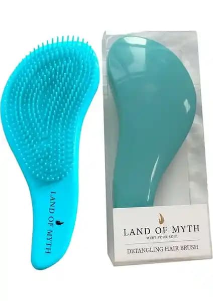 Land of Myth Kavisli Saç Açma Tarağı Açık Mavi: Pratik ve Sağlıklı Saç Tarama Çözümü