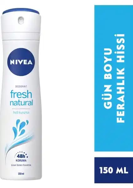 Nivea Kadın Sprey Deodorant Fresh Natural 150ml - Günlük Kullanım İçin Güvenilir ve Ferahlatıcı Çözüm