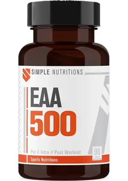 Simple Nutritions Eaa 500 Mg 90 Tablet Kas Gelişimi ve Sağlık İçin Güçlü Destek