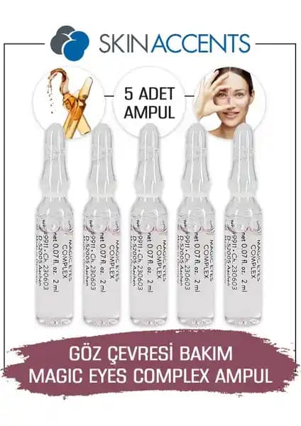 Skin Accents Göz Çevresi Bakım Ampulü: Hyaluronik Asit ve Peptitlerle Gençlik ve Nem Sağlayan Ürün