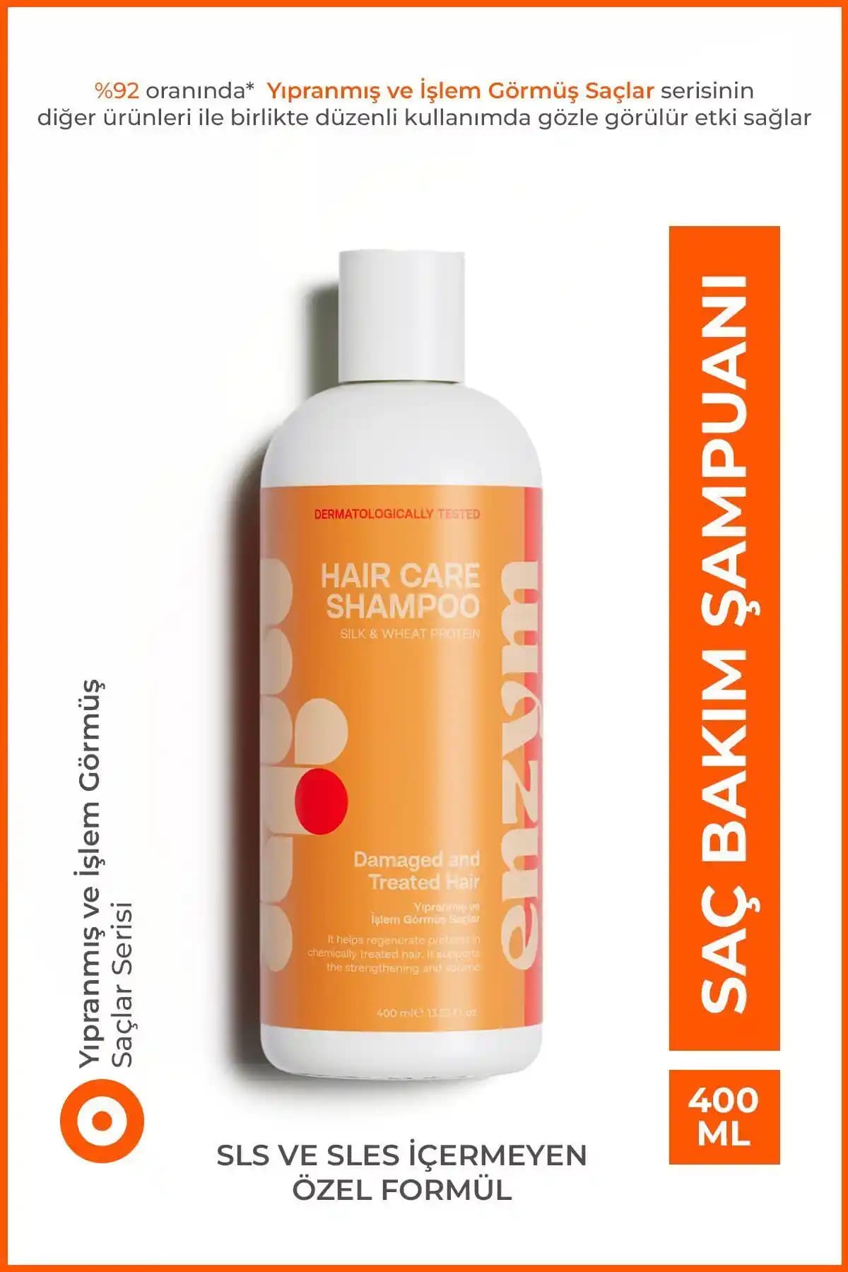 Enzim Cosmetics Yıpranmış Saçlar için Keratin İçeren Sülfatsız Şampuan Tanıtımı