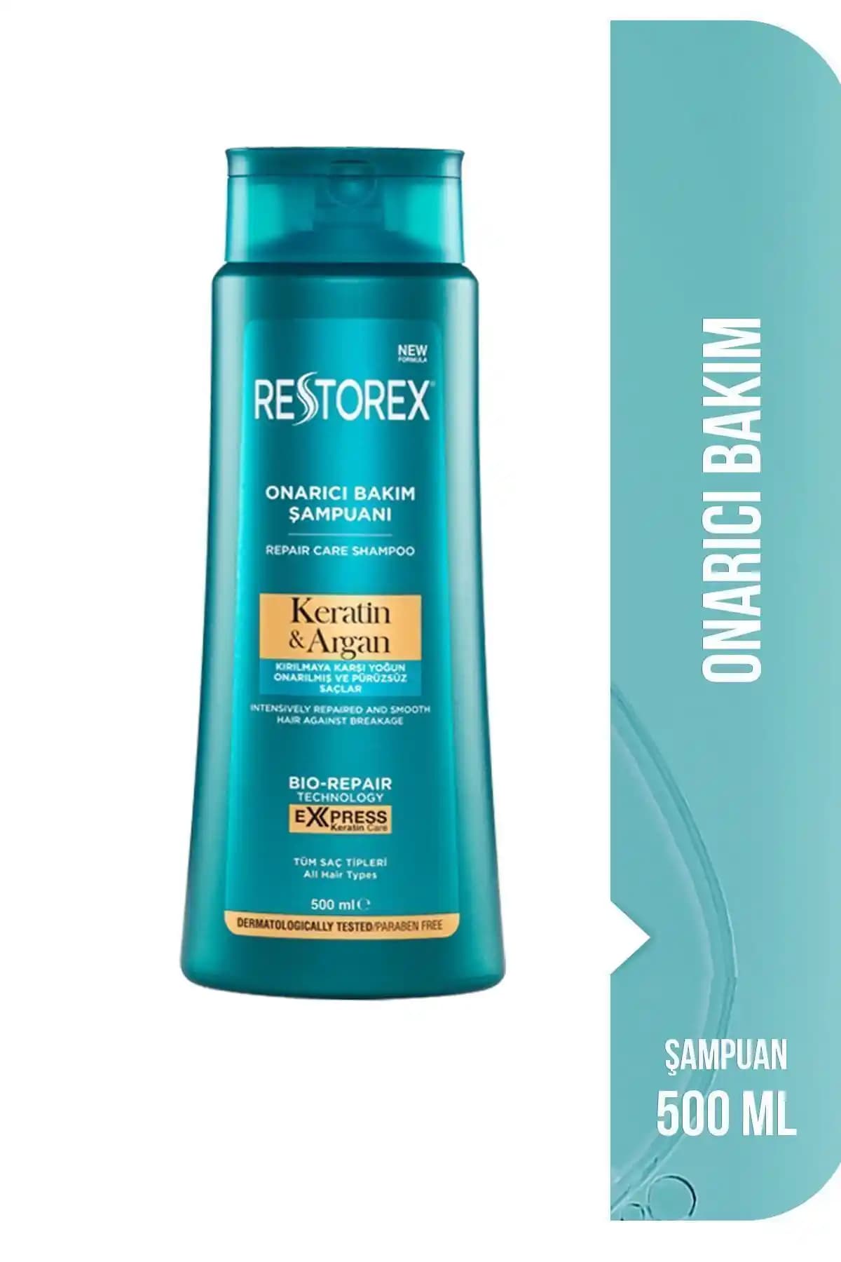 Restorex Kırık ve İşlem Görmüş Saçlar için Onarıcı Keratin Argan Bakım Şampuanı İncelemesi
