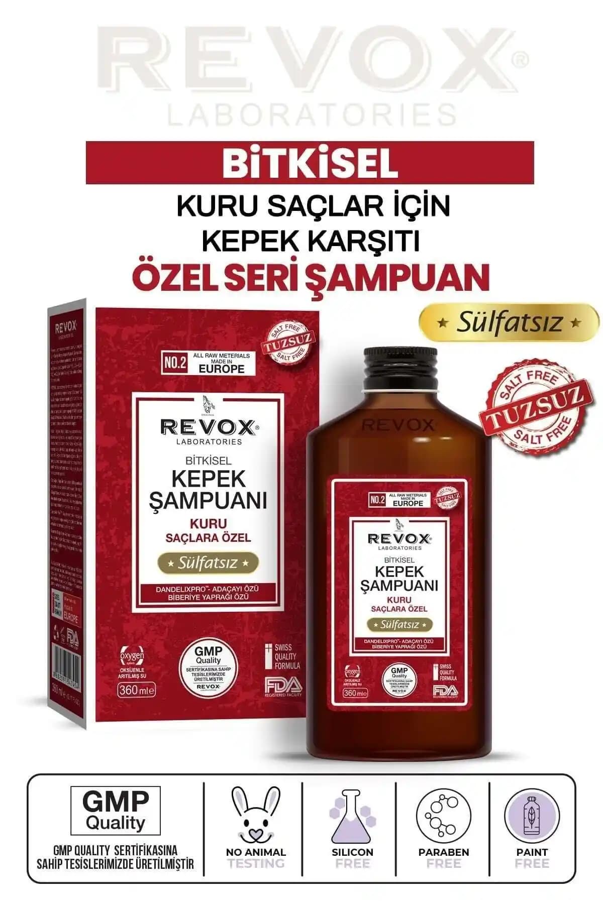 Revox Bitkisel Kepek Karşıtı Şampuan: Kuru Saçlara Özel Etkili Formül