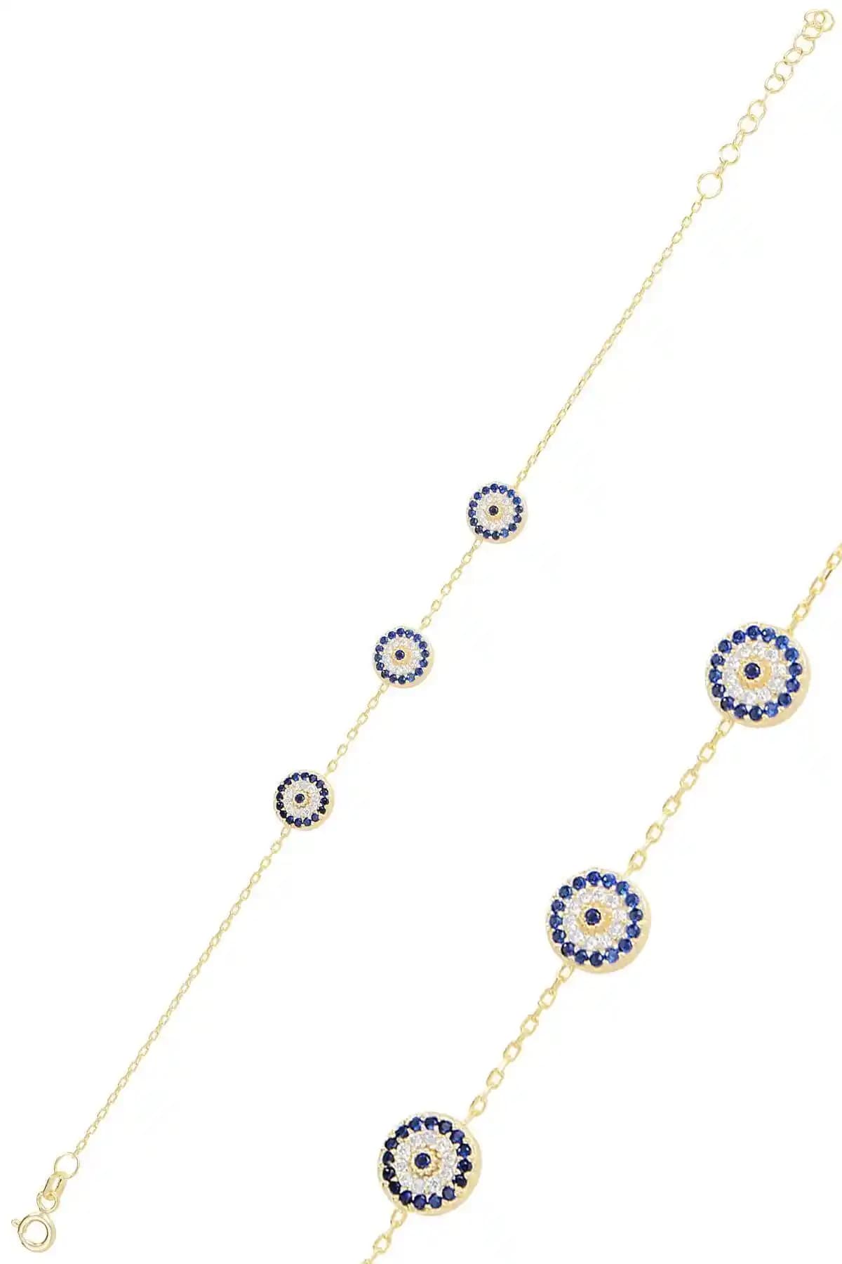 925 Ayar Gümüş Nazar Sembolü Bileklik Şık ve Dayanıklı Tasarım