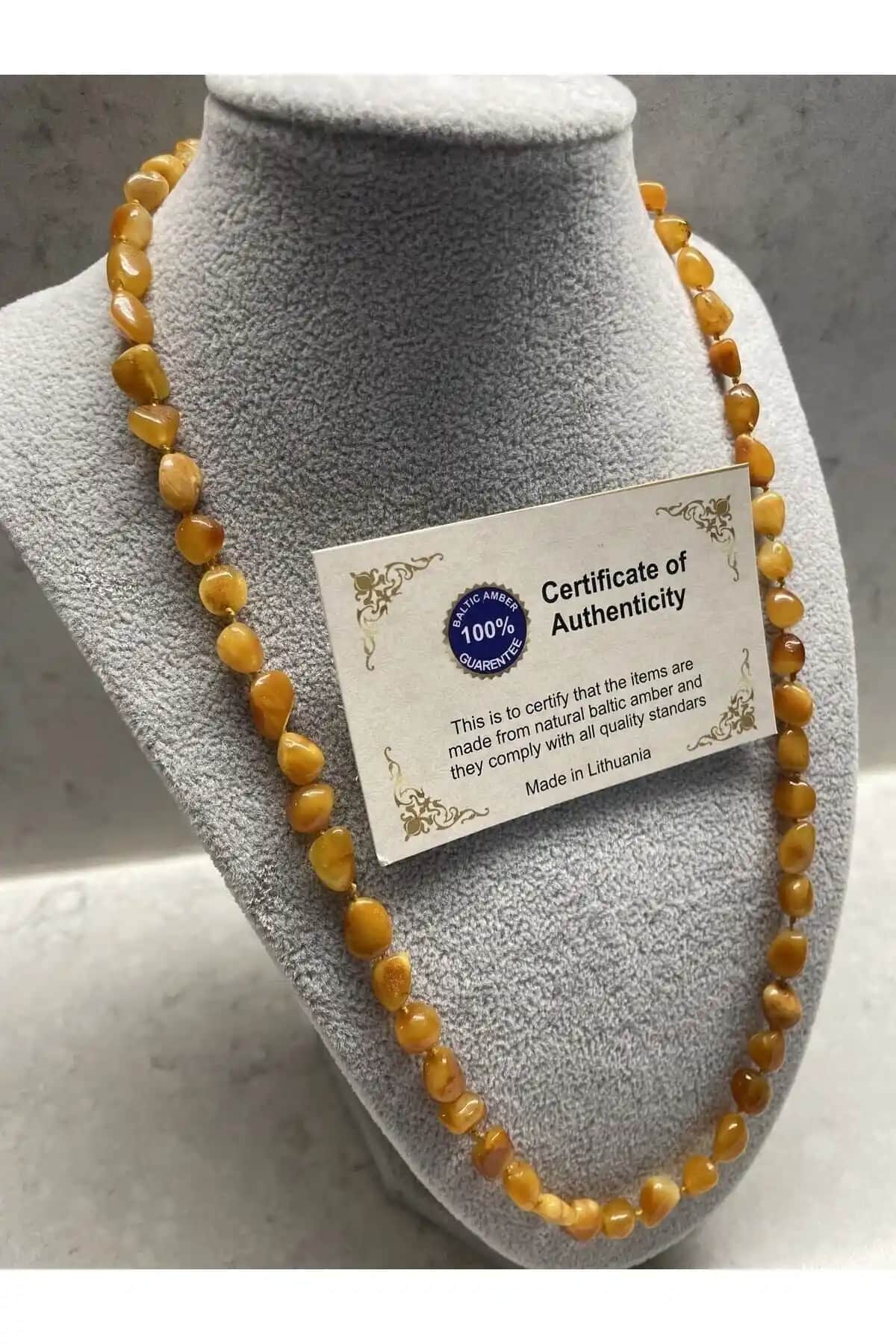 Alturki Damla Kehribar Kolye Yetişkinler İçin Şifa ve Şıklık Sunar