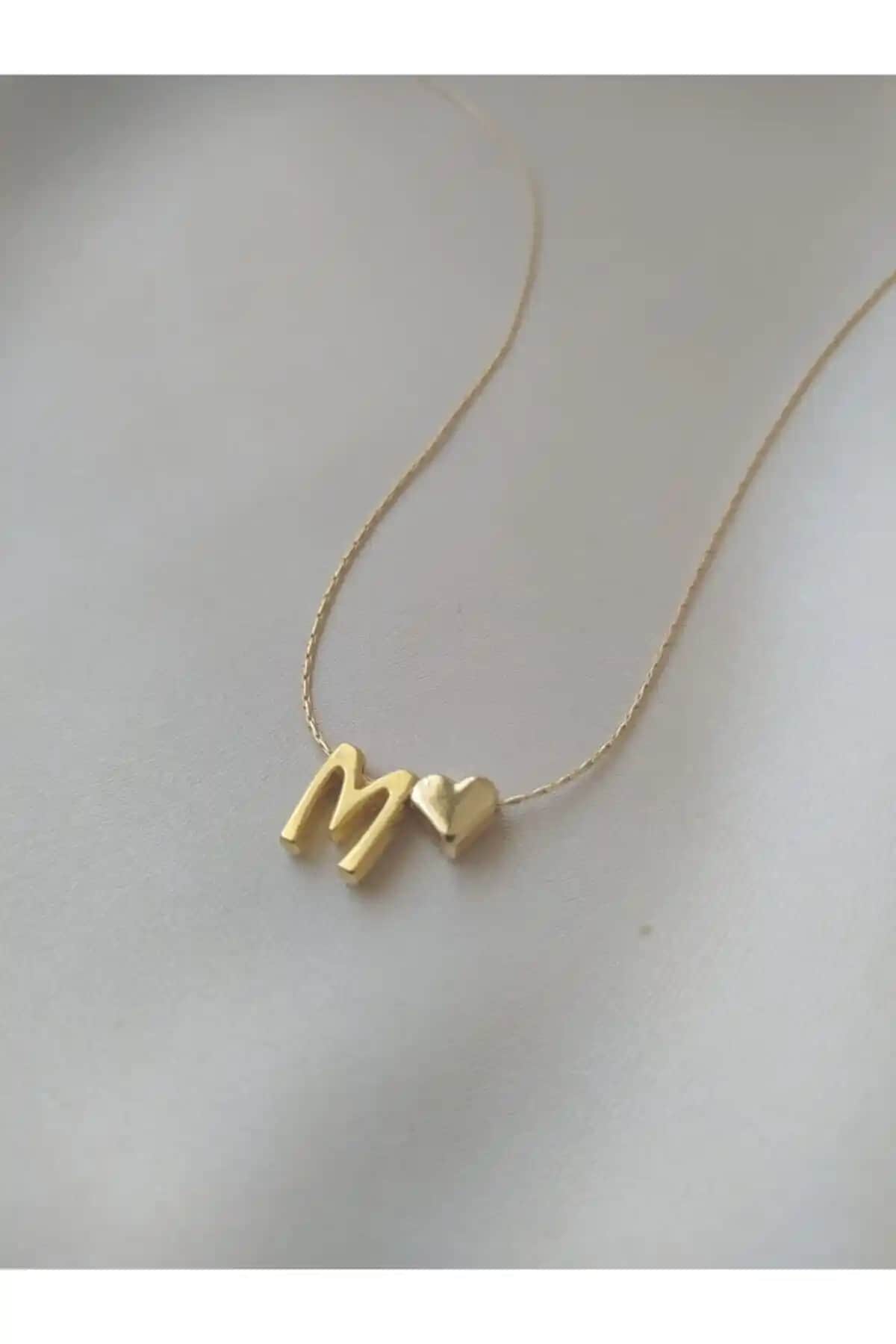 Asia by Leuvoié M Harfli Altın Kaplama Kolye Şıklık ve Zarafetin Buluşma Noktası