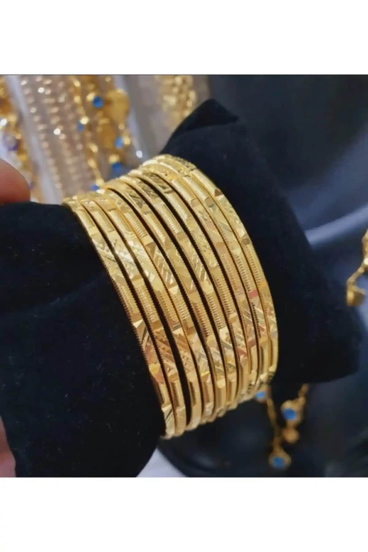 Barış Gold Ajda Desenli 22 Ayar Altın Kaplama Bilezik - Şık ve Dayanıklı Aksesuar