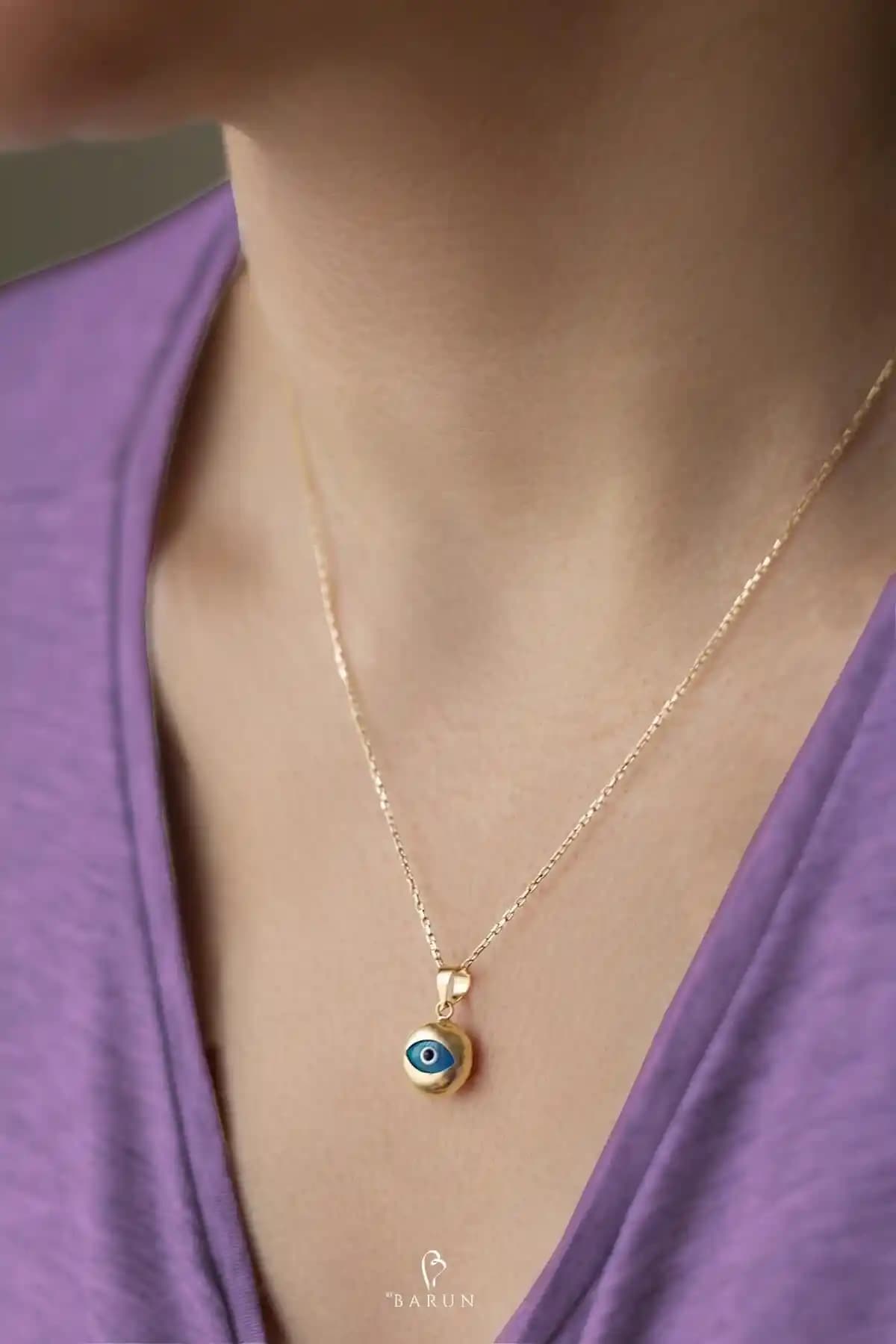 By Barun Silver Nazar Kolye: Zarif ve Dayanıklı 925 Ayar Gümüş Takı Tasarımı