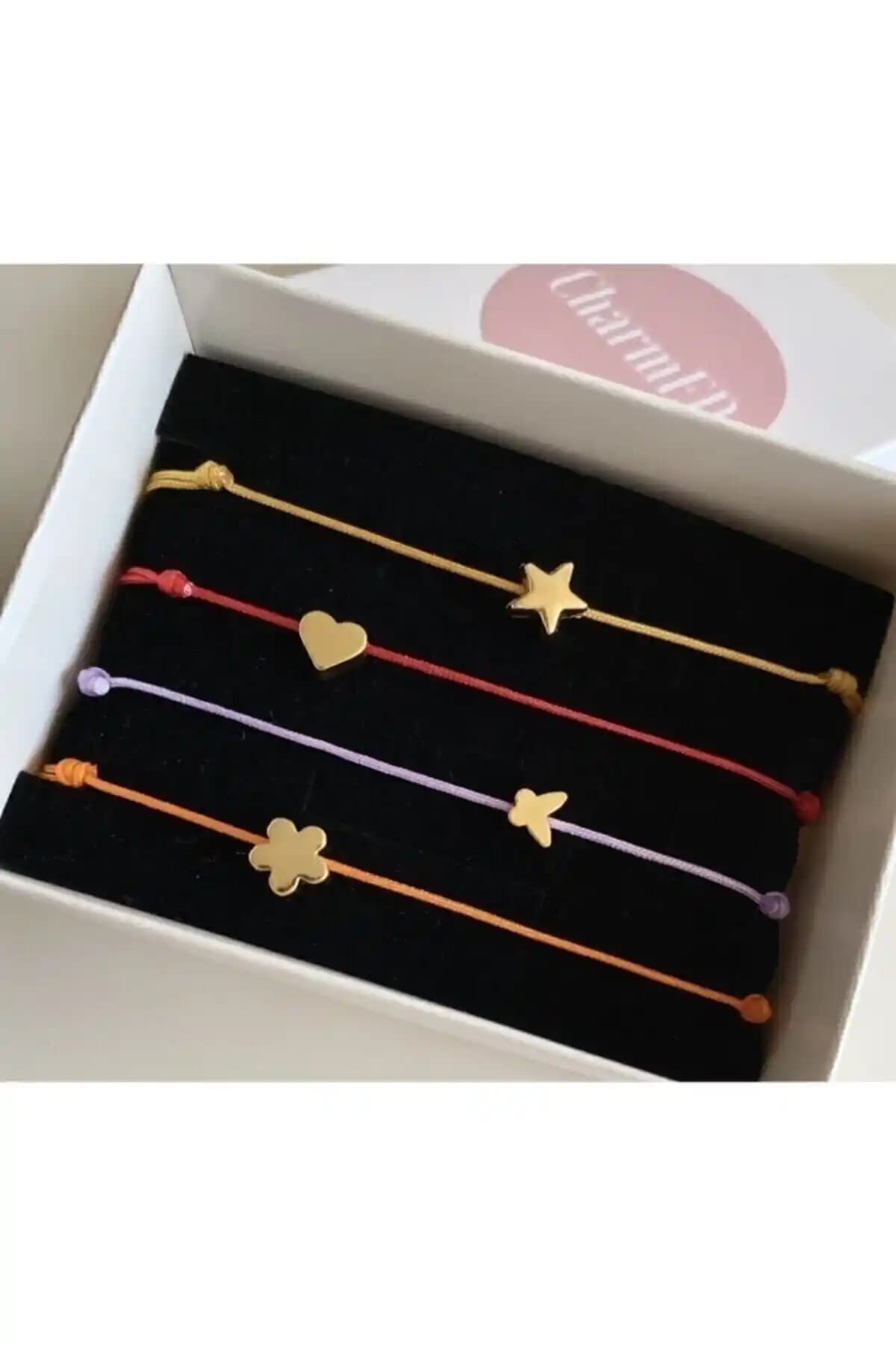 CharmED Altın Kaplama Sembol Motifli Ayarlanabilir Bileklik Modern Kadın Takısı