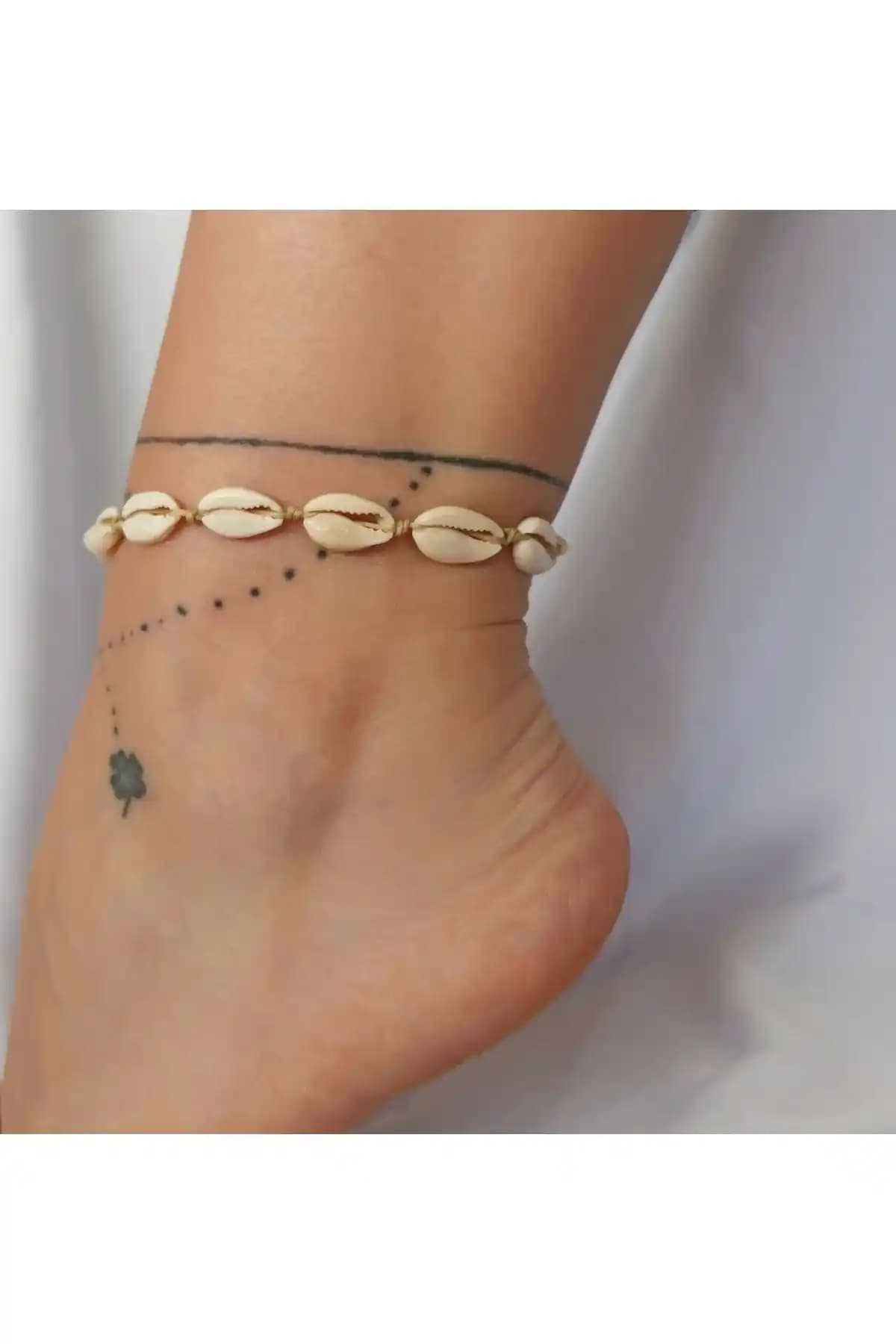 Denizdenal Deniz Kabuğu Nazarlık Halhal: Doğal ve El Yapımı Şık Takı Seçeneği