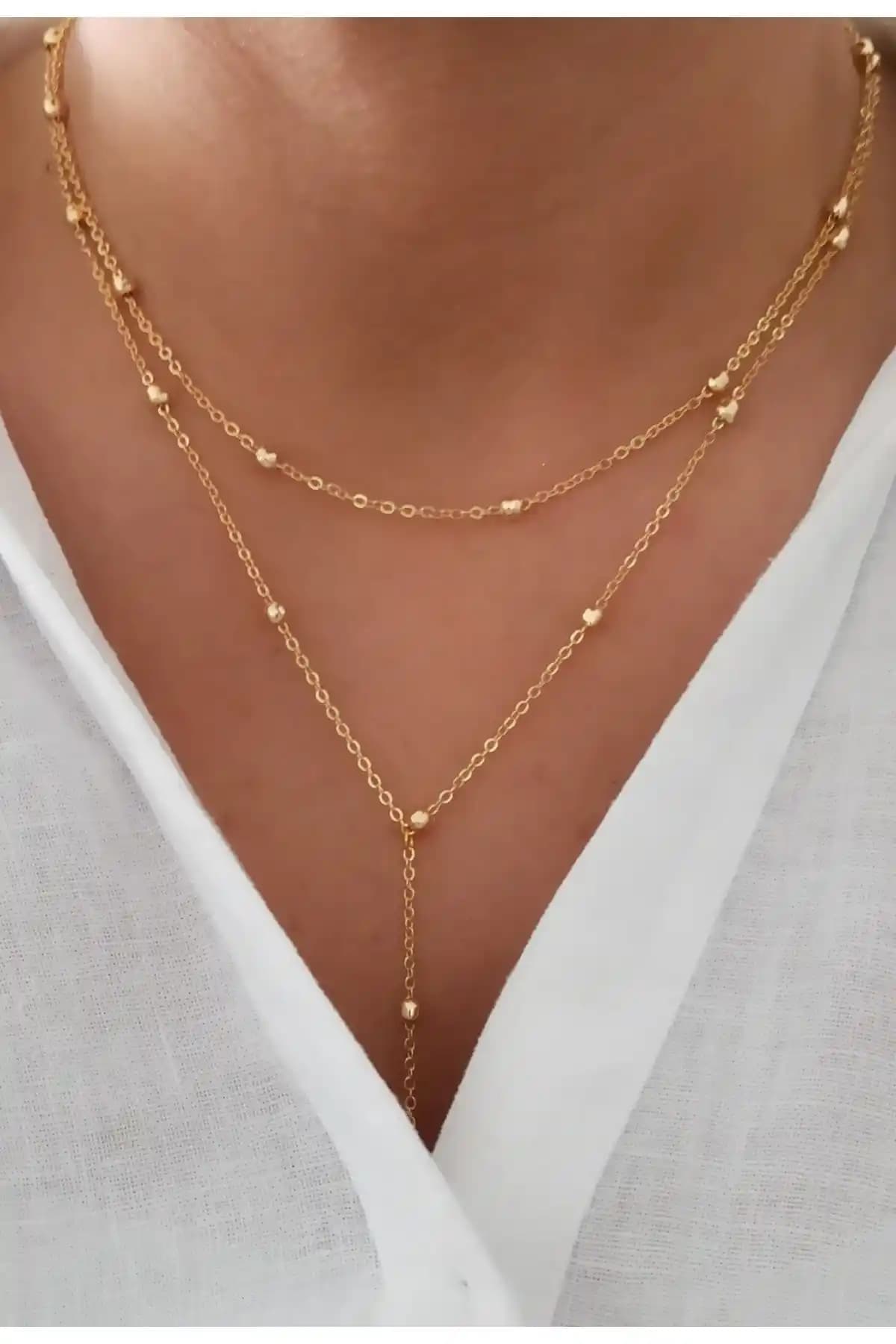 Denizdenal Sarkıntılı Kolye Gold Kaplama: Zarif ve Dayanıklı Moda Aksesuarı