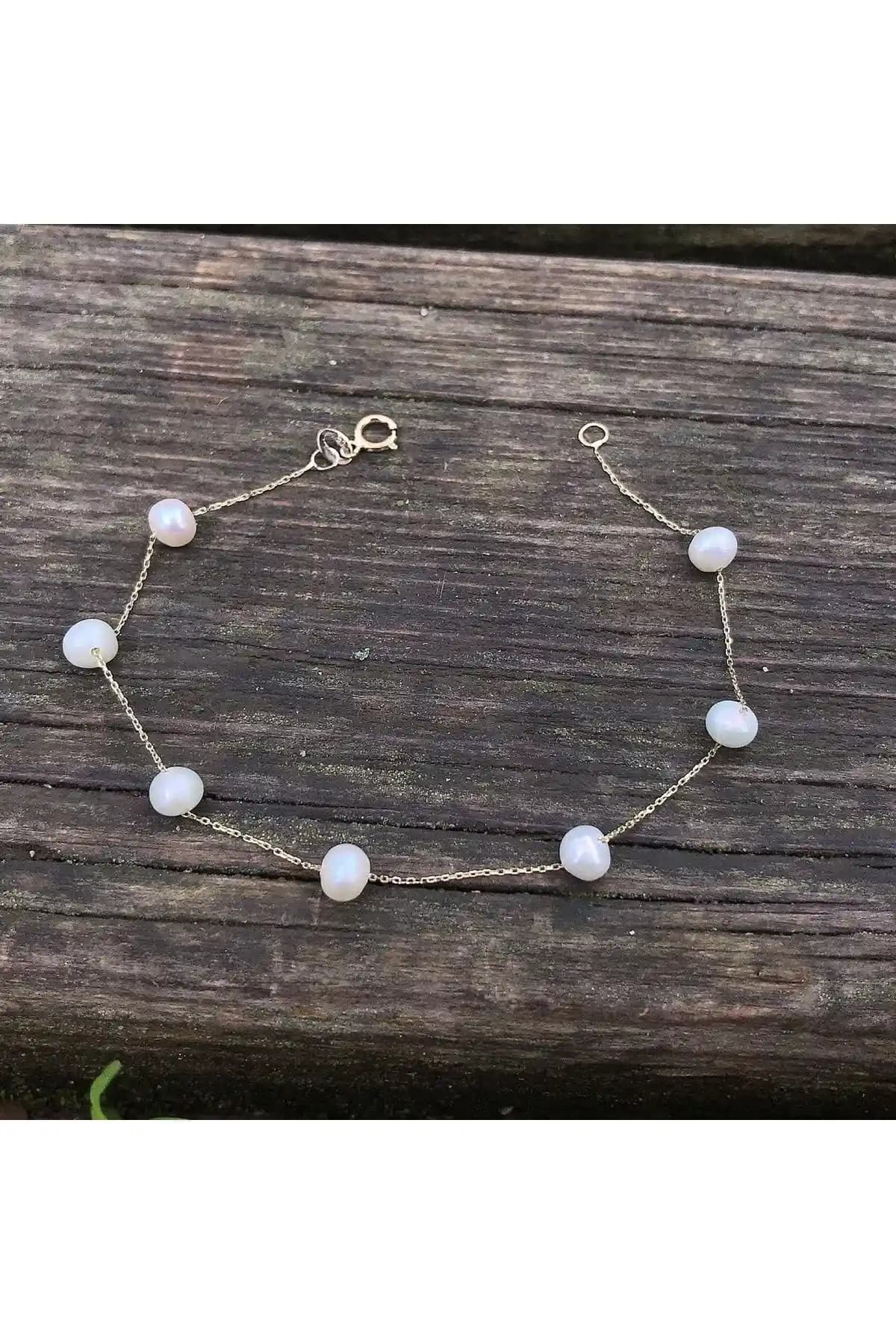 Dilek Kuyumculuk İnci Bileklik: Zarif ve Dayanıklı Altın ve Doğal İnci Tasarımı