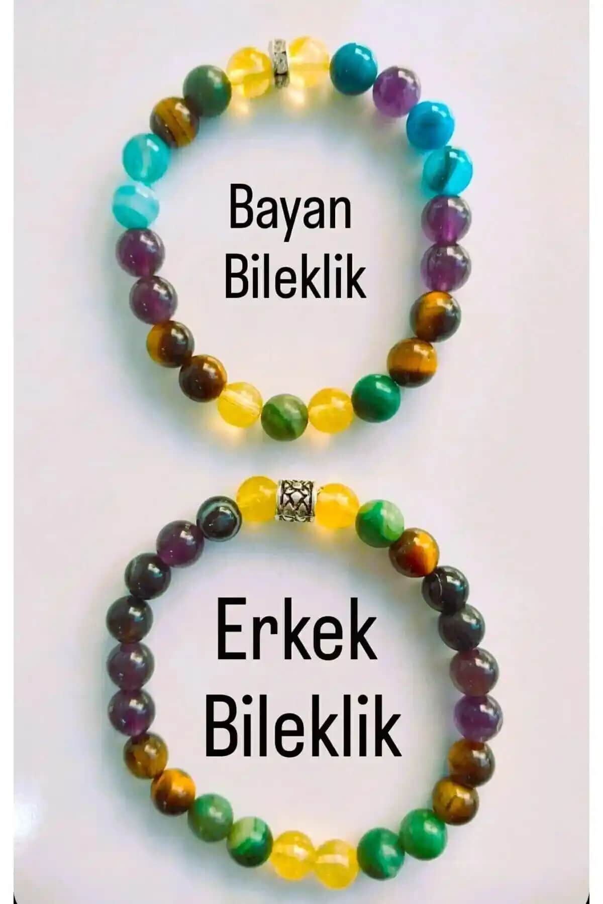 ESK Kehribar Şans Doğal Taş Bileklik Erkekler İçin Şık ve Enerjik Aksesuar