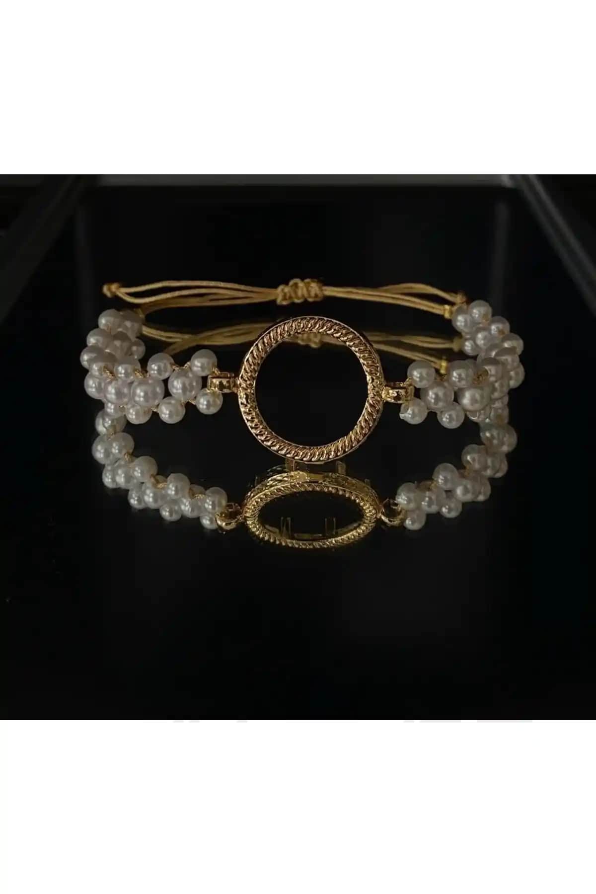 Fanjew Çeyrek Altın Uyumlu Incili Bileklik: Şıklık ve Anlamın Buluşması