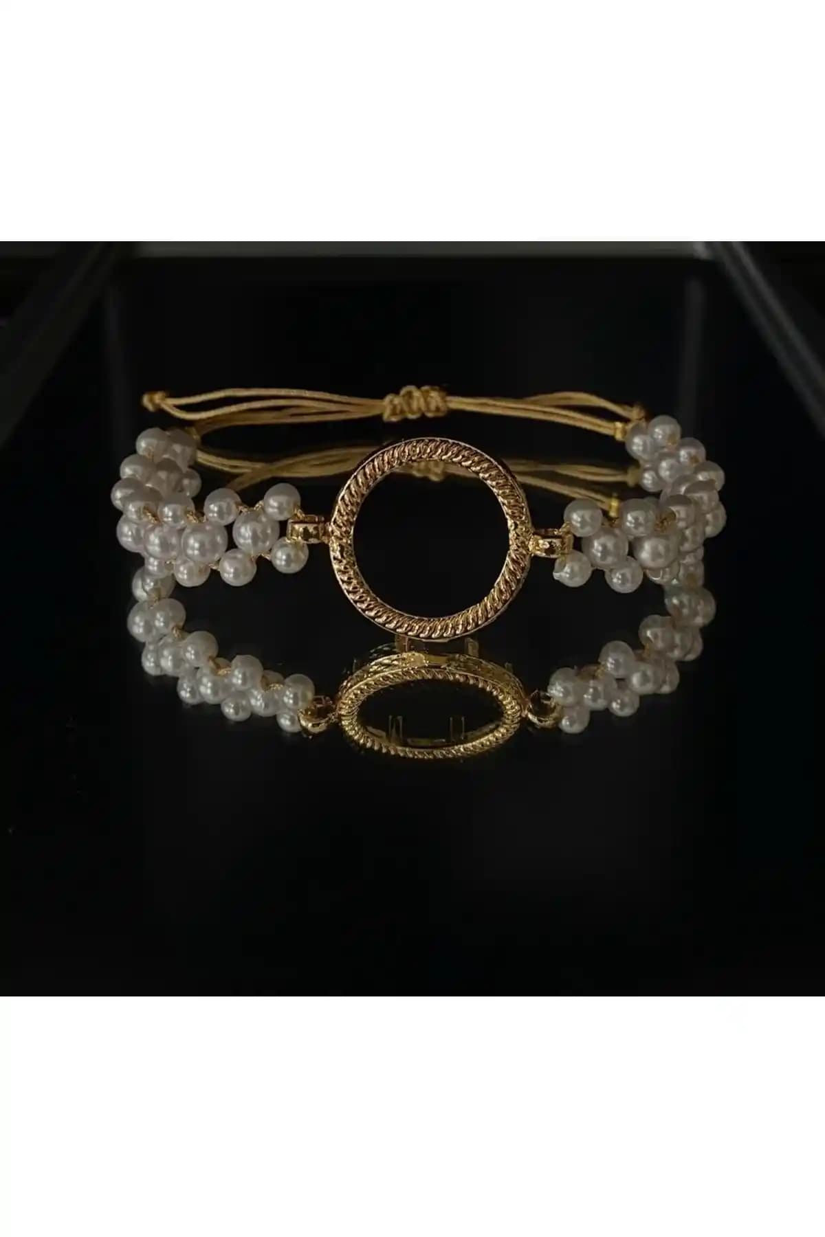 Fanjew Çeyrek Altın Uyumlu Incili Bileklik: Şıklık ve Anlamın Buluşması