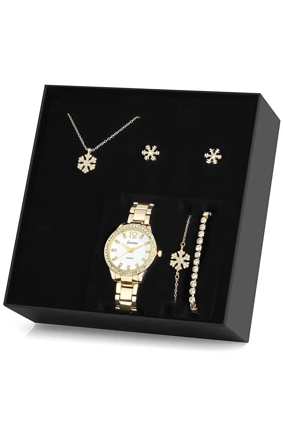 Forentina Altın Kaplama Kar Tanesi Takı Seti: Zarif ve Şık Tasarım Ürünleri