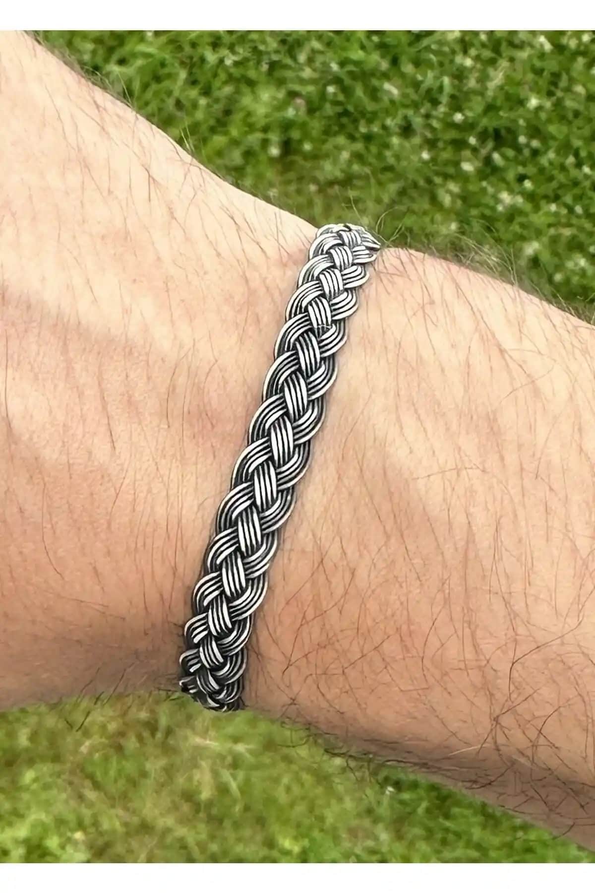 Geleneksel Kazaziye Sanatıyla Modern Tasarım Gümüş Bileklik Örgüsü
