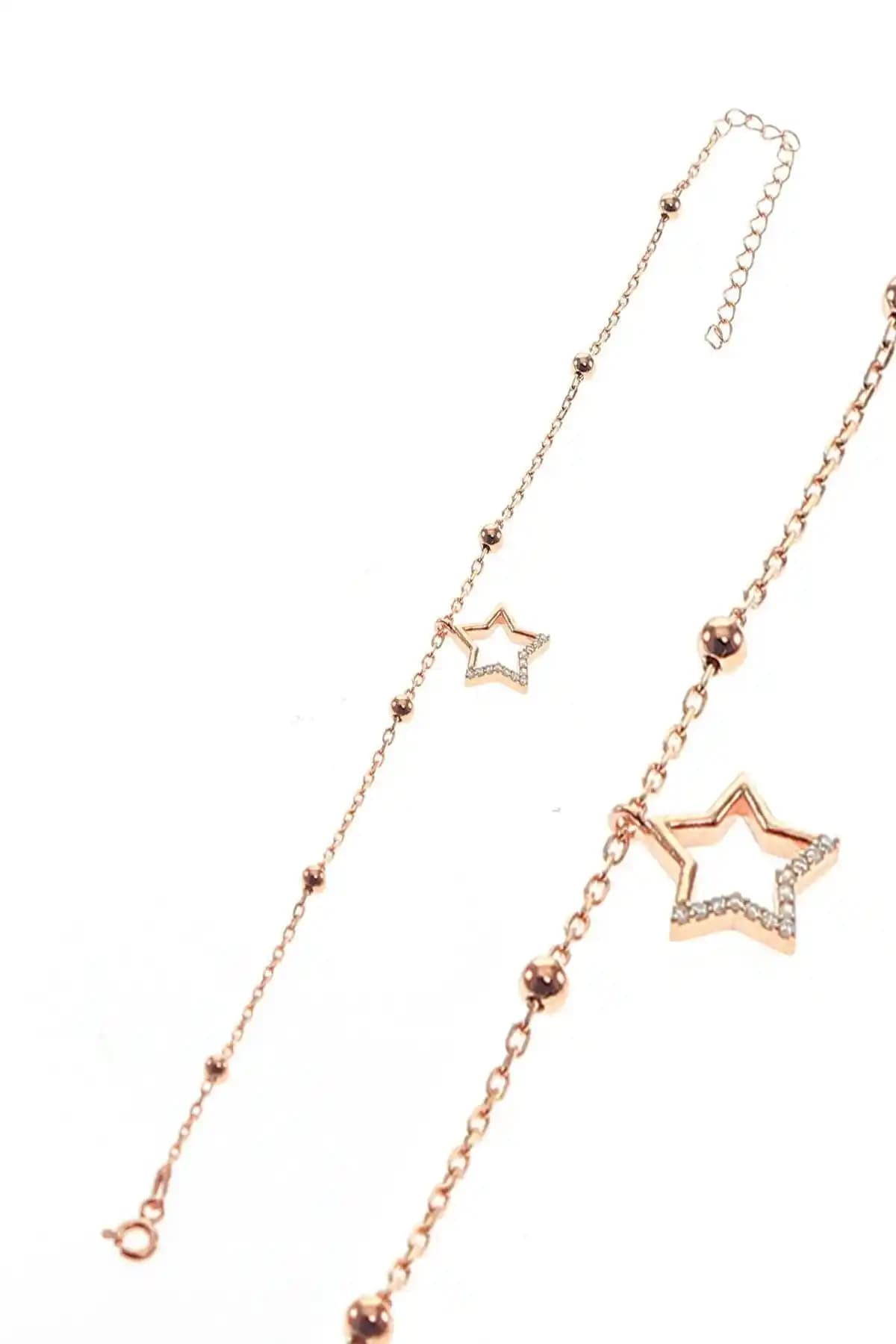 Gümüş Yıldız ve Toplu Zincir Halhal: Modern ve Zarif Tasarım, Yüksek Kalite