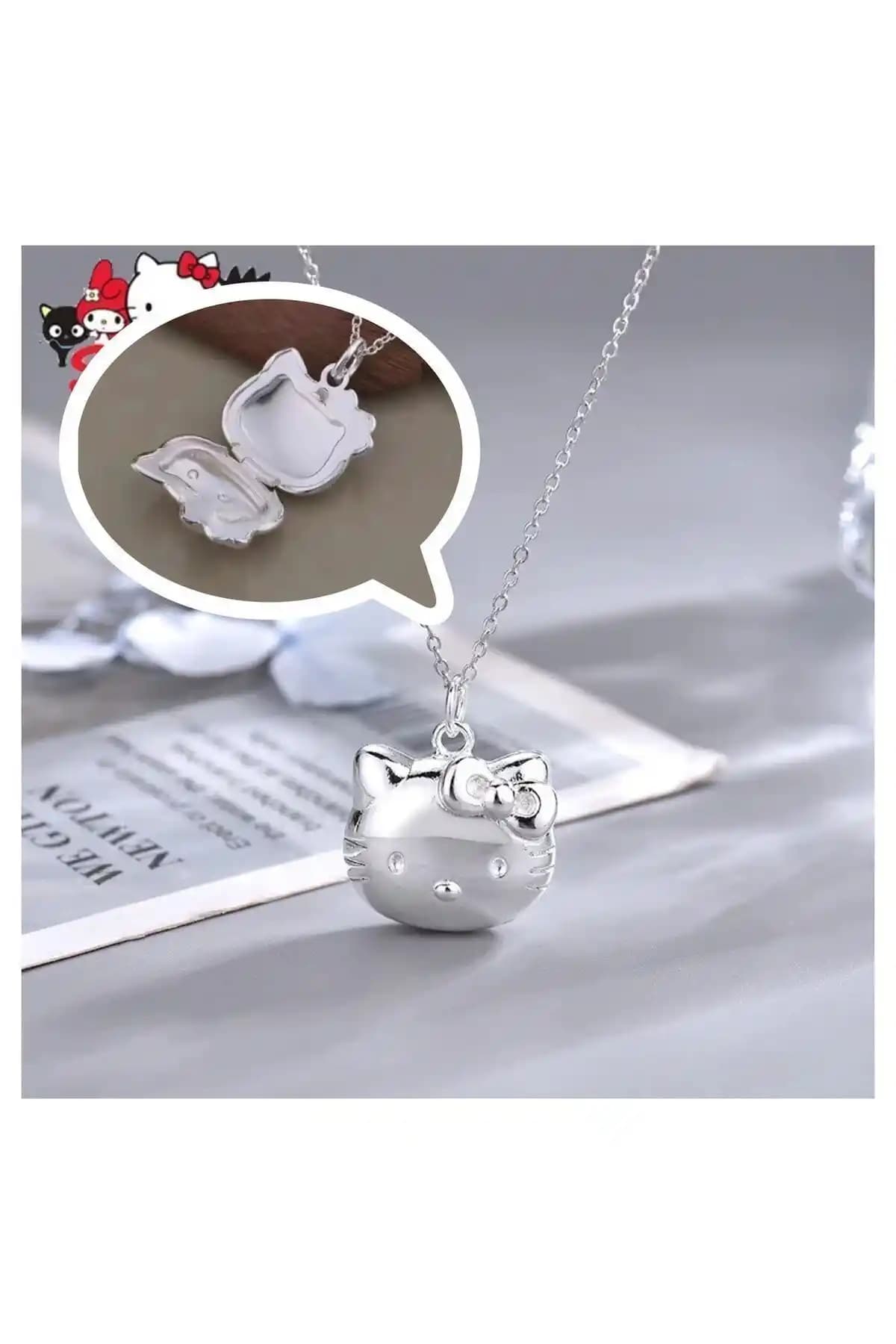 Hello Kitty Açılabilir Kedi Kapaklı Kolye: Günlük ve Şık Takı Seçenekleri