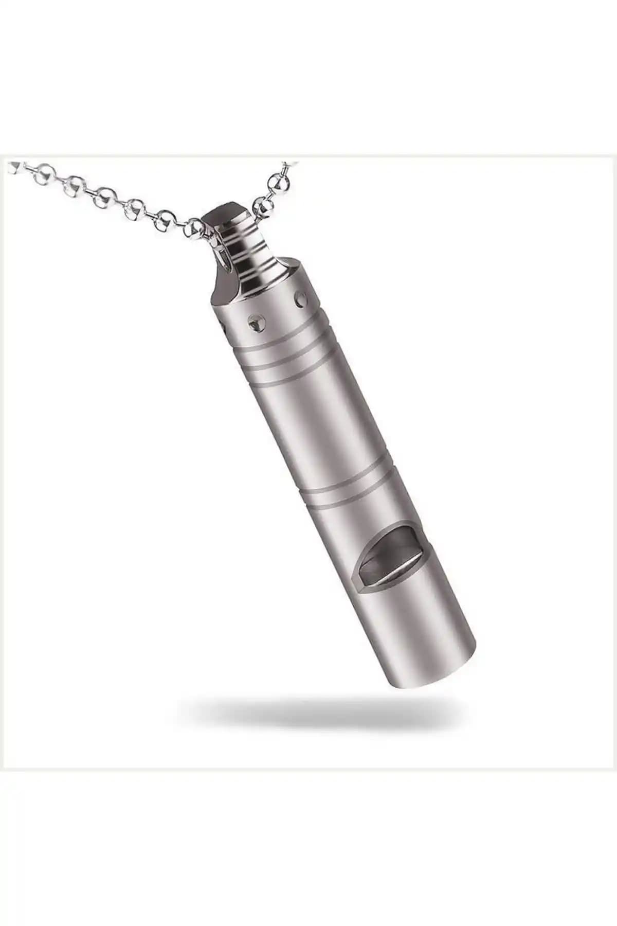 Herşey Nota Paslanmaz Çelik Düdük Kolye: Modern ve Dayanıklı Aksesuar