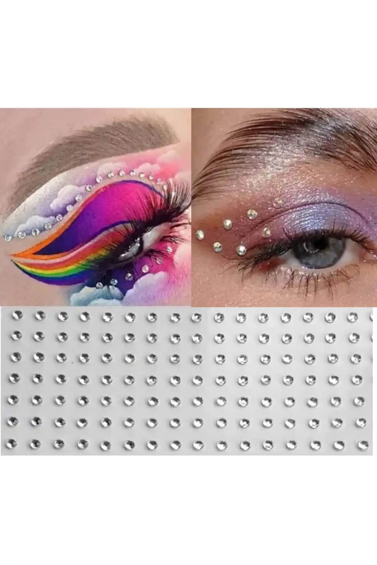 HİLL Kendinden Yapışkanlı Hızma ve Yüz Sticker Seti Estetik ve Pratik Makyaj Aksesuarları