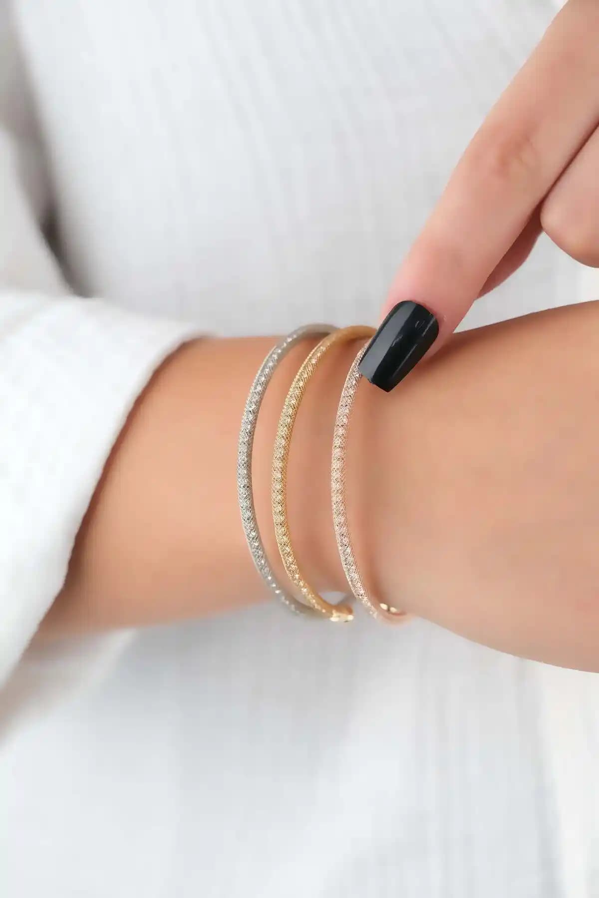 Jack Ferrero Çelik Gold Rosse Bileklik Seti Modern ve Dayanıklı Takı Seçeneği