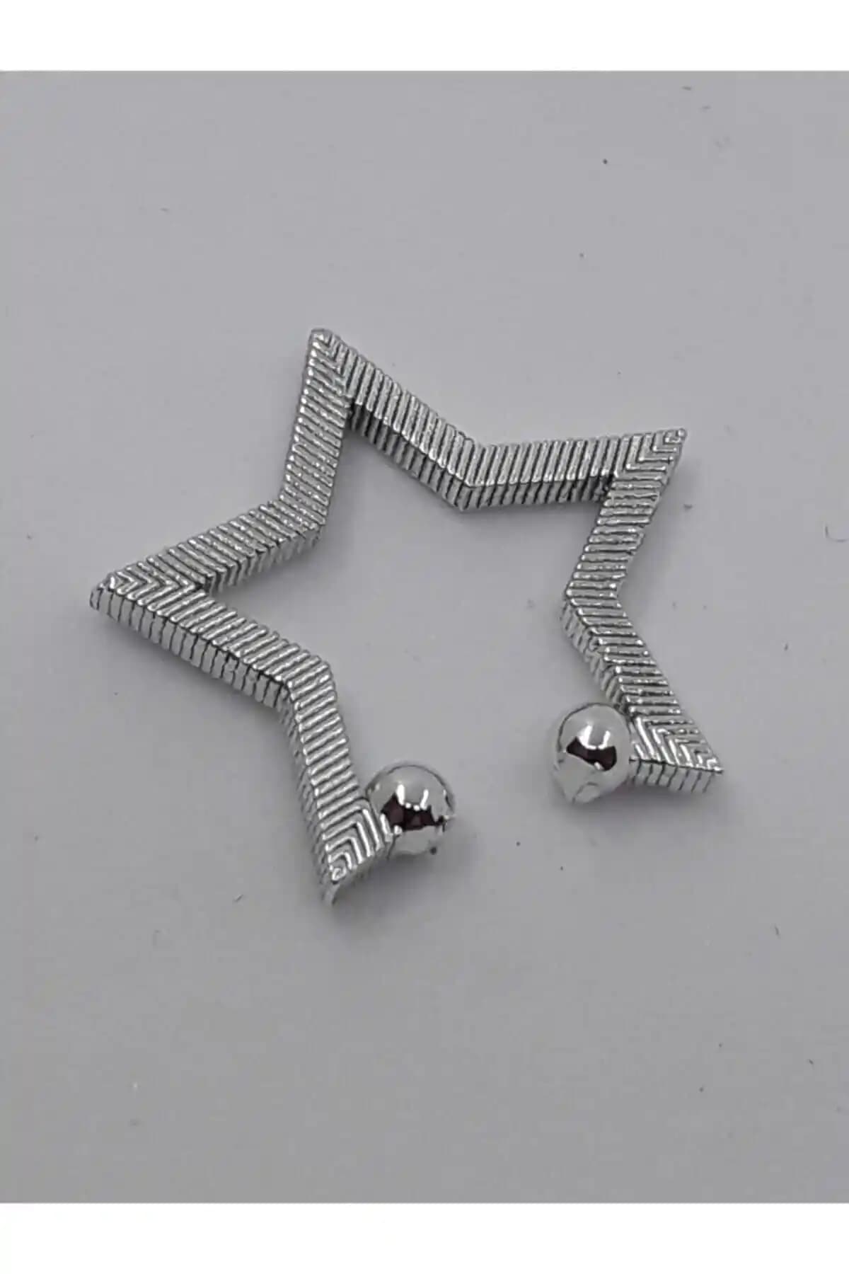 Kivanc Accessories Kıkırdak Yıldız Küpe Gümüş Modern ve Dayanıklı Tasarım