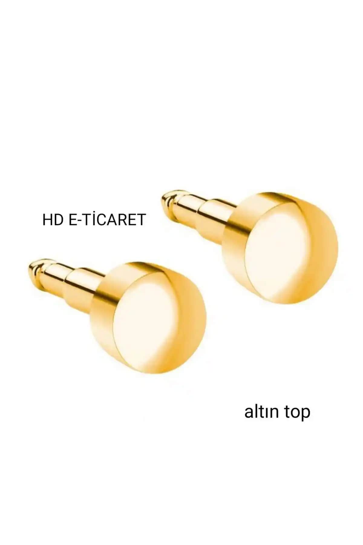 Nina Altın Top Kulak Delme Küpesi: Şık ve Güvenilir Medikal Çelik Takı Seçeneği