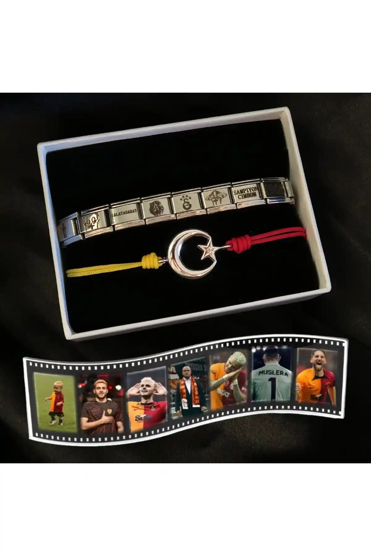 Nokt SARI KIRMIZI TAKIM ŞAMPİYON BİLEKLİĞİ ile Şıklığınızı Tamamlayın Günlük ve Resmi Kullanım İçin