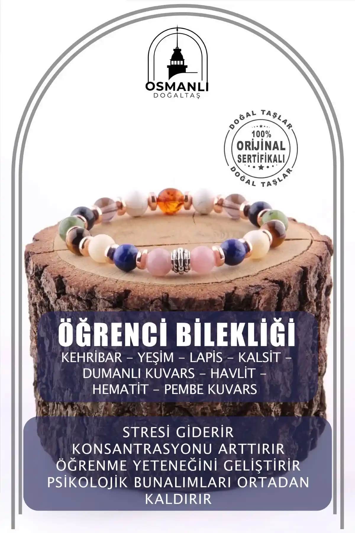 Osmanlı Doğal Taş Öğrenci Bilekliği: Estetik ve Faydalarıyla Şık Bir Aksesuar