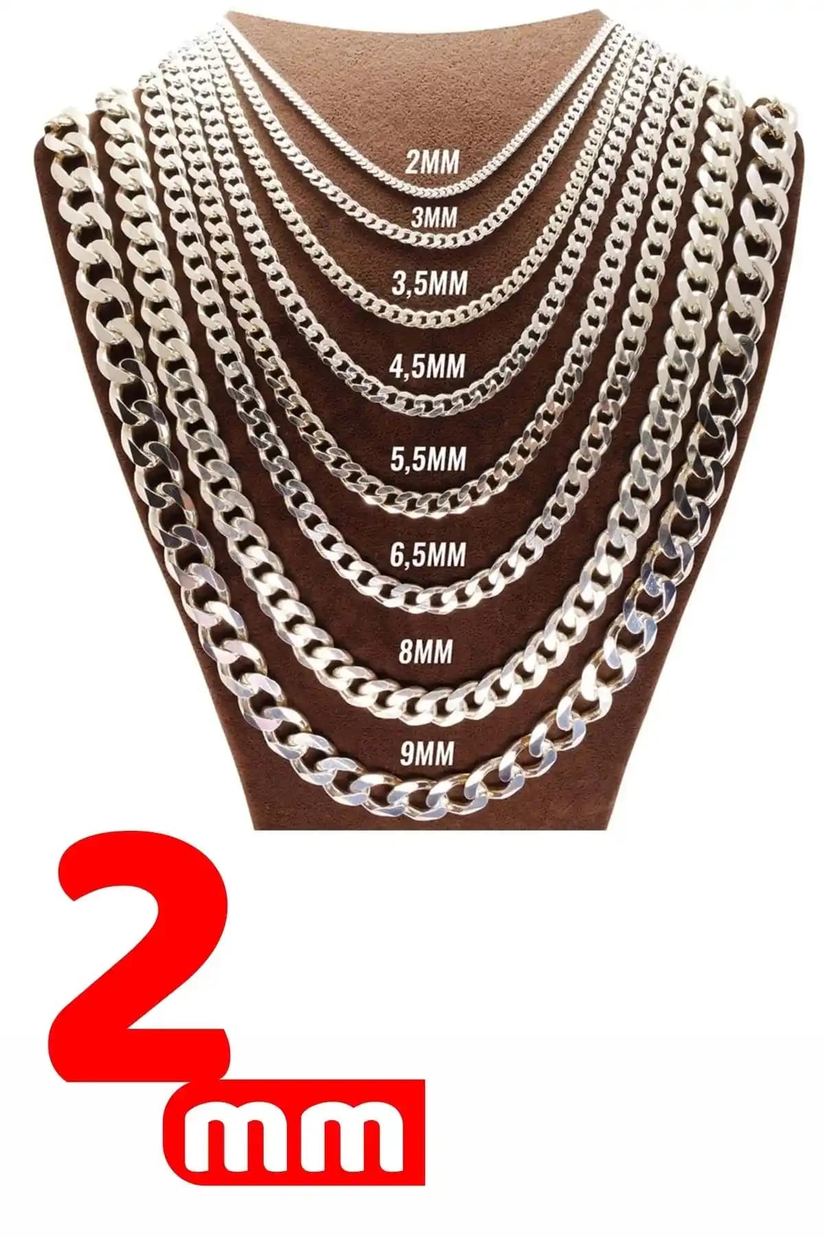 Osmanlı Gümiş 2mm Gurmet Model Erkek Kolye Zinciri Şıklık ve Dayanıklılık Sunar