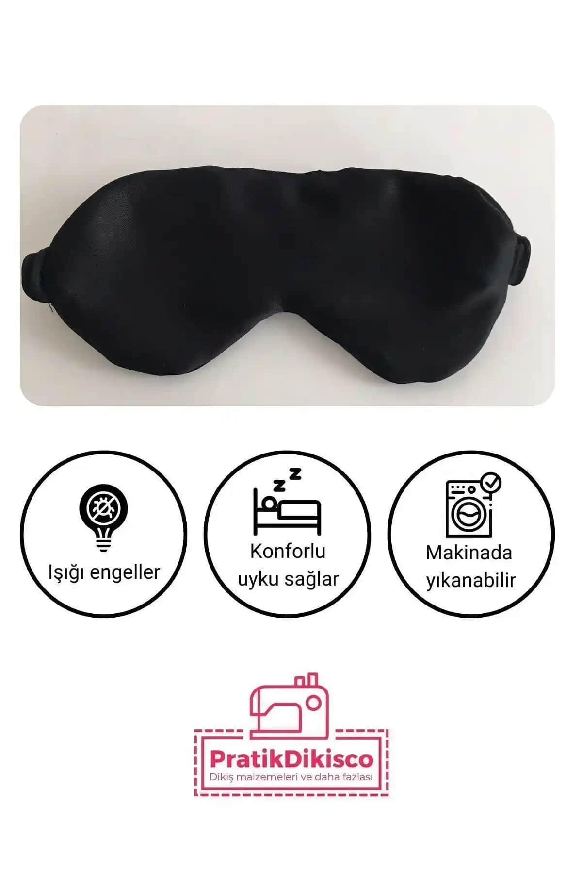 PratikDikisco Siyah Uyku Gözlüğü: Işık Engelleyen ve Konforlu Uyku Deneyimi