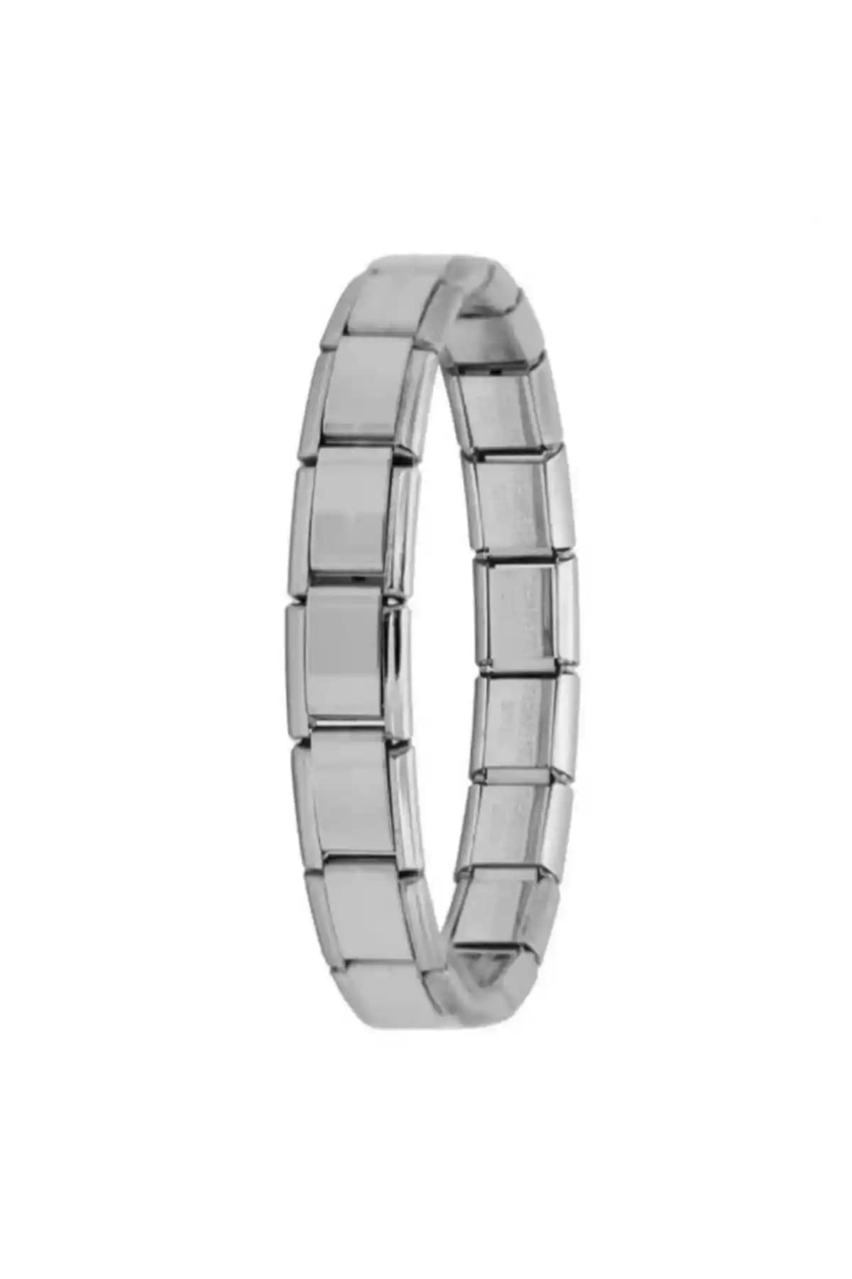 RoseCo00 Çelik Yazısız Italyan Charm Bileklik - Şık ve Dayanıklı Tasarım