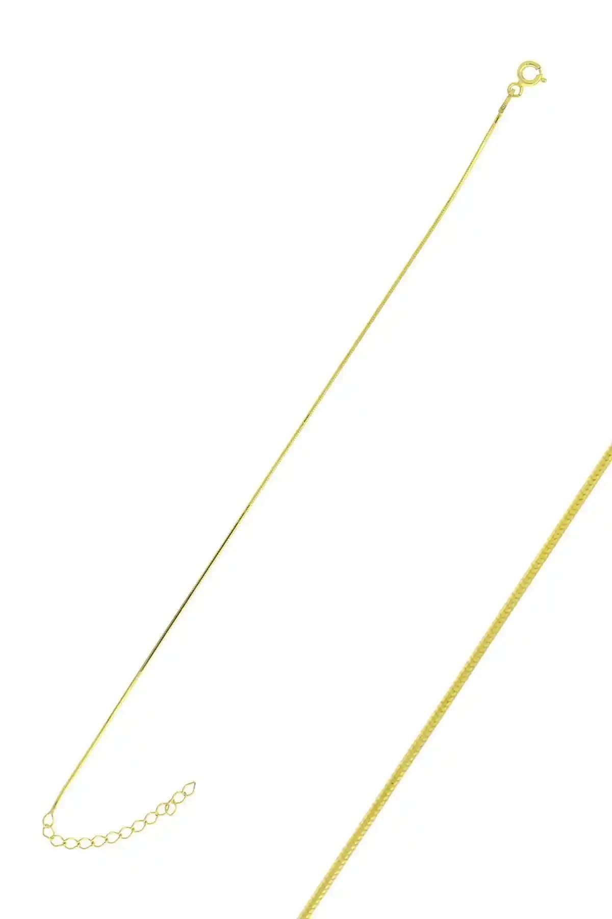 Söğütlü Silver Güçlü Altın Yalnız Yılan Zincir Bileklik: Modern ve Zarif Tasarım