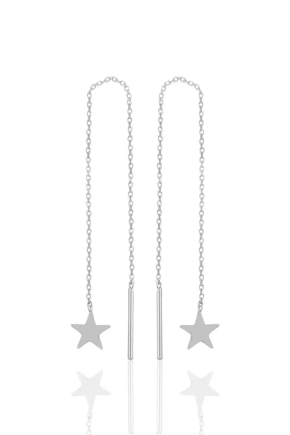 Söğütlü Silver Gümsü Rodyumlu Yıldız ve Rose Toplu Küpe Karşılaştırması