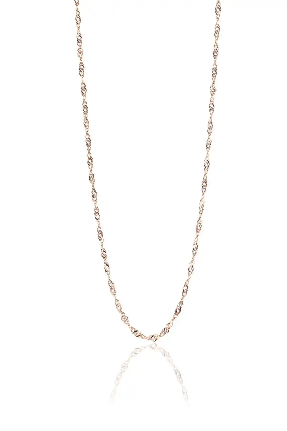 Söğütlü Silver Kadın Rose Singapur Modeli 60 Cm Zincir: Modern ve Şık Tasarım