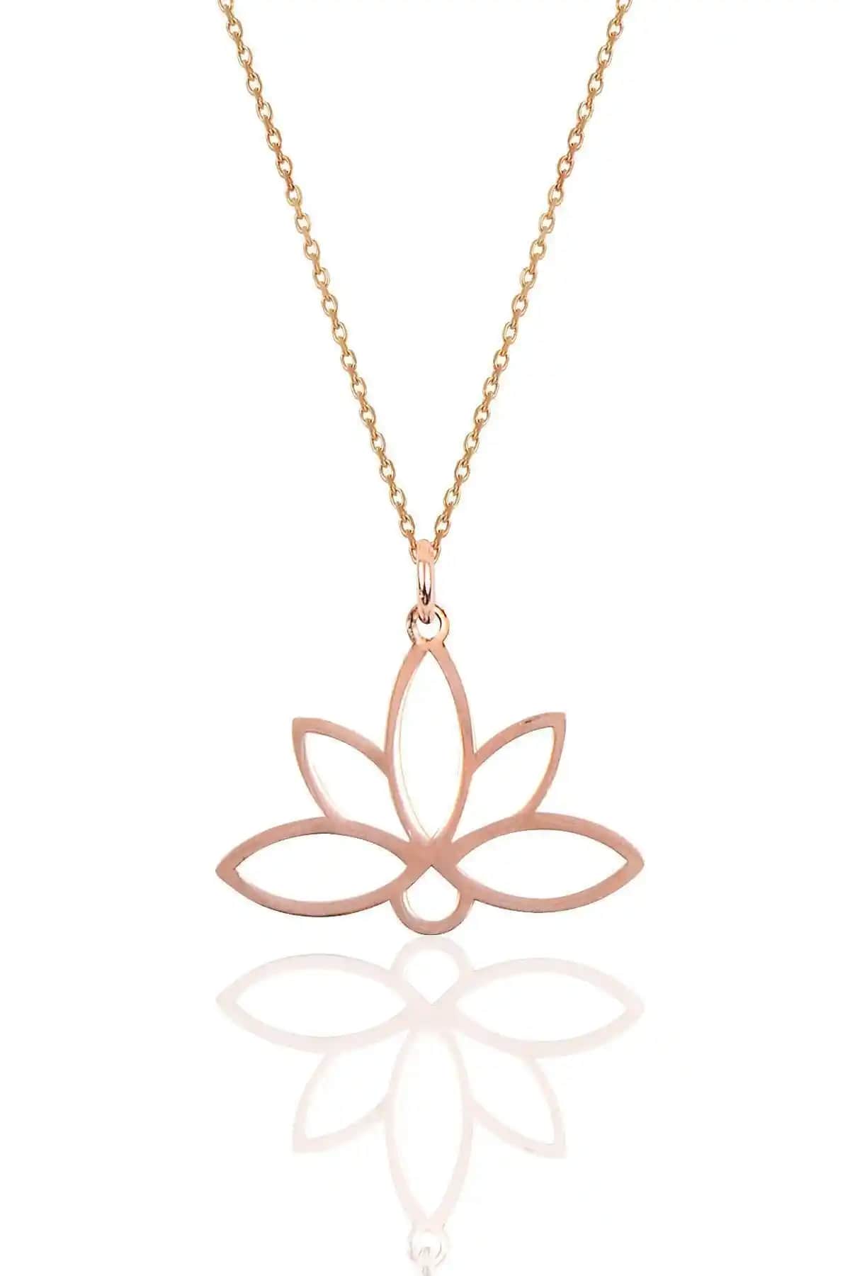 Söğütlü Silver Lotus Çiçeği Gümüş Kolye - Zarif ve Anlamlı Takı Tasarımı