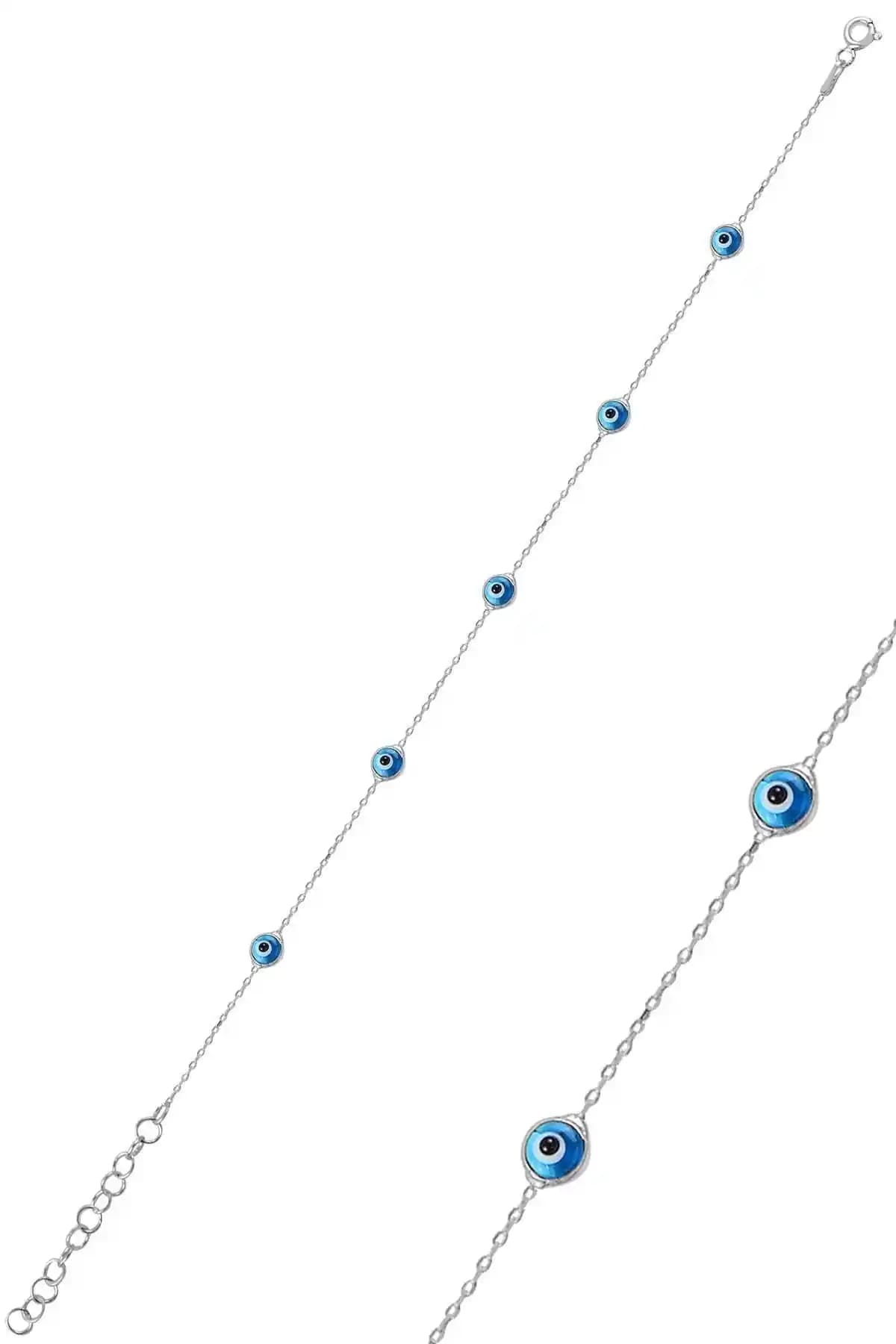 Söğütlü Silver Rodyumlu Cam Göz Nazar Bileklik: Zarif ve Dayanıklı Aksesuar