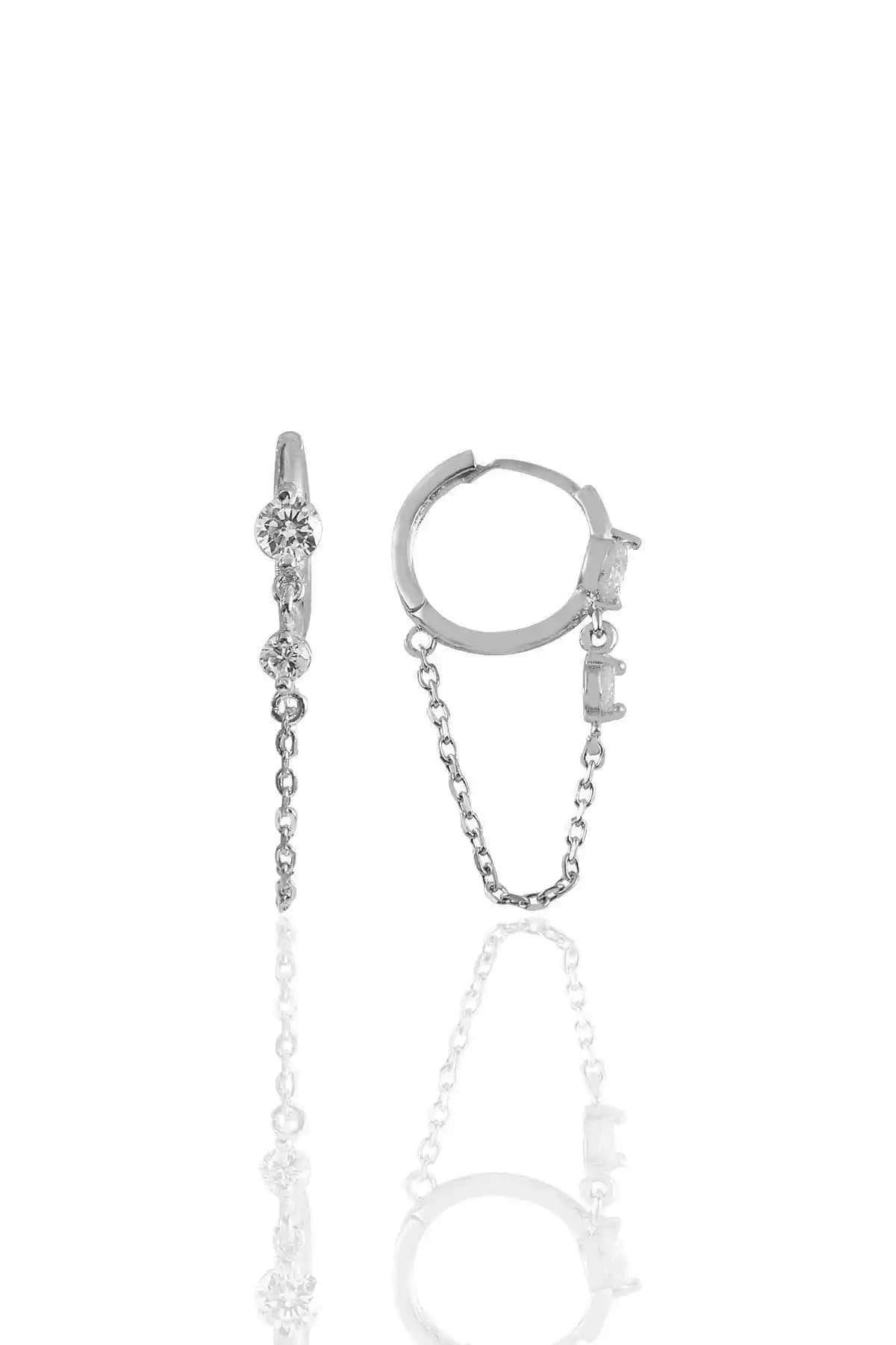 Söğütlü Silver Rodyumlu Zirkon Taşlı Zincirli Halka Küpe İnceleme ve Özellikleri