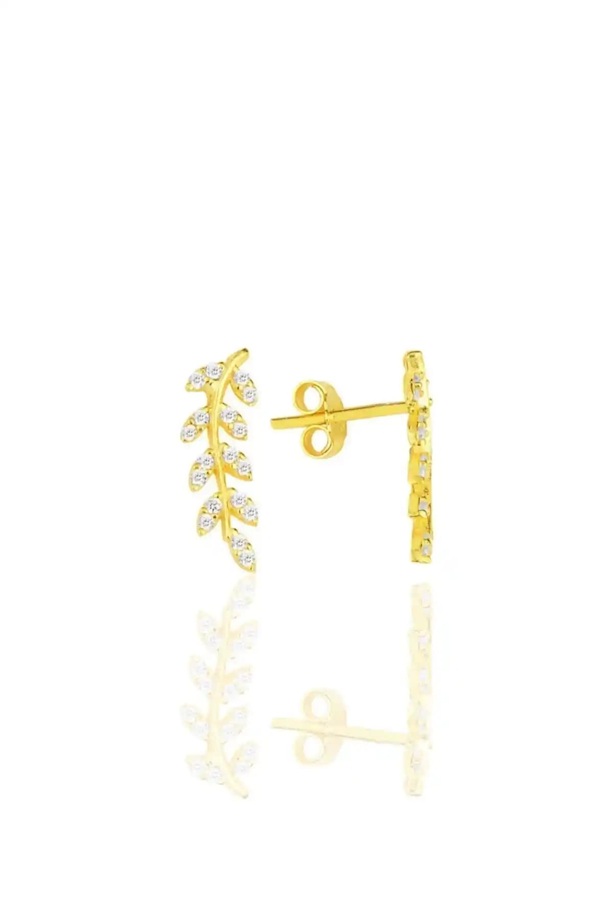 Söğütlü Silver Yaprak Küpe: Modern Tasarım ve Yüksek Kaliteli Malzemelerle Zarafet